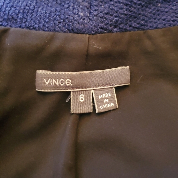 Vince Tweed Leather Jacket Size 6 - Picture 6 of 6
